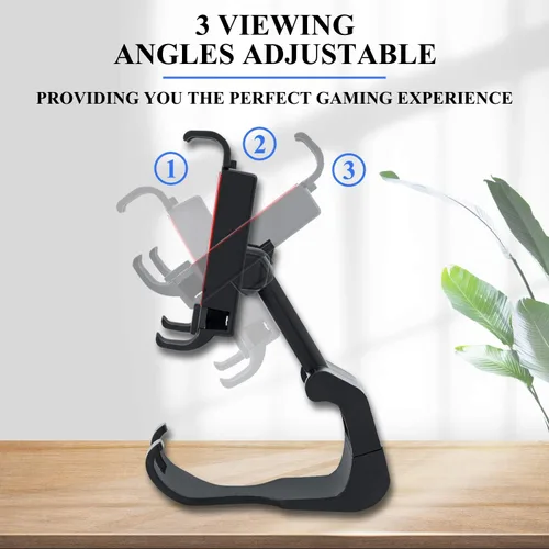 Vista 4 de Wigearss Clip de montaje para controlador N Switch Pro Clip de abrazadera Soporte de montaje ángulo ajustable para juegos para n-Switch Pro