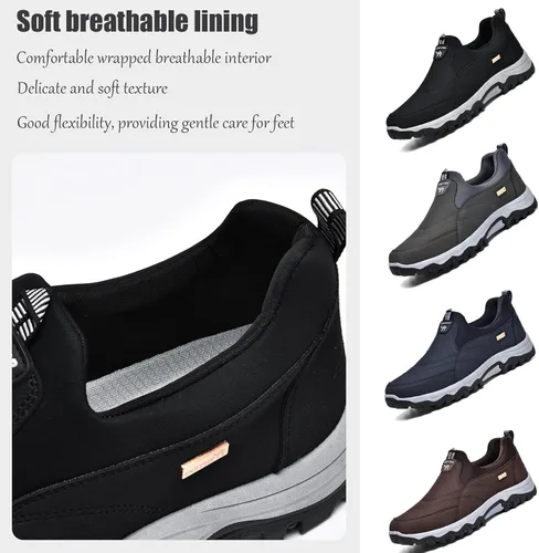 Vista 5 de Galonfulty Mocasines ortopédicos antideslizantes para hombre, modernos, cómodos, transpirables, con soporte de arco al aire libre, tenis