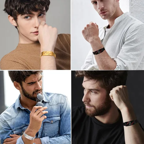 Vista 3 de Regalos de graduación, pulsera de fútbol, fútbol, baloncesto, béisbol, regalos de pulsera, pulseras de cruz de fe para hombres, bautismo, primera