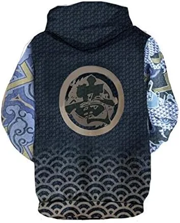 Vista 2 de Rulercosplay Sudadera con capucha de moda Game Hero Dark Blue Sport Hoodie Cosplay Costume