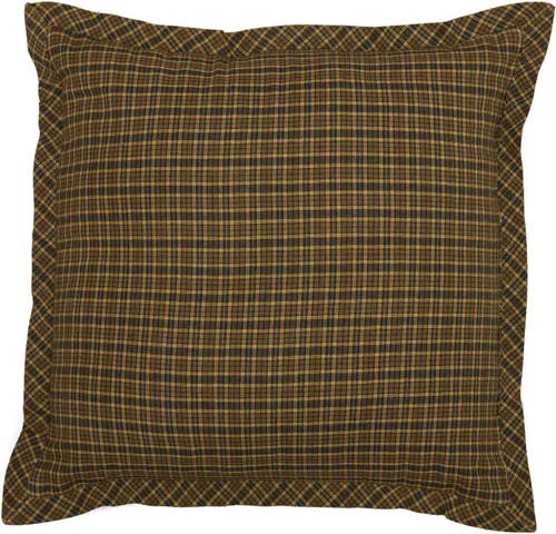 Vista 3 de Tea Cabin - Almohada rústica de 12 x 12 pulgadas, diseño de retazos de algodón cuadrado verde para decoración de dormitorio
