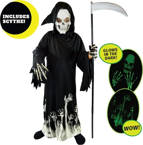Vista 2 de Spooktacular Creations Disfraz de fantasma de lujo que brilla en la oscuridad para niños