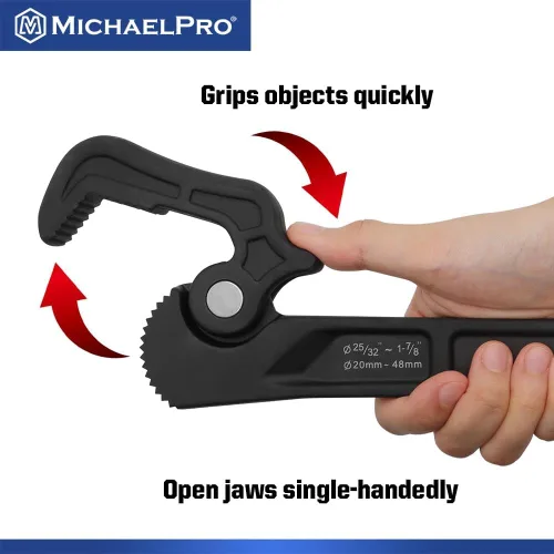 Vista 3 de [Usado] MichaelPro Llave de tubo autoajustable, llave de 14 pulgadas multifunción ajustable, diámetro de sujeción de hasta 1-7/8 pulgadas (48mm)