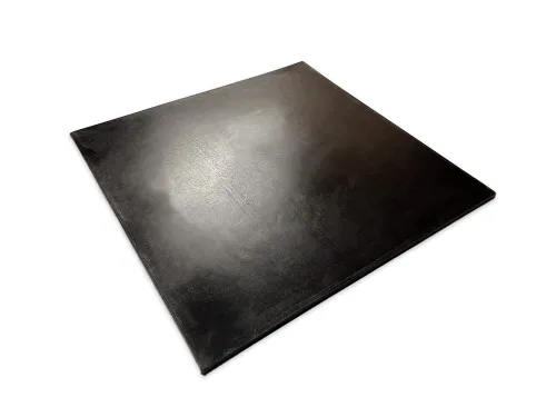 Vista 3 de Hoja de poliuretano fundido, 12 x 12 pulgadas, varios colores y tamaños disponibles, grosor de 1/4 pulgadas, durómetro 40A, negro