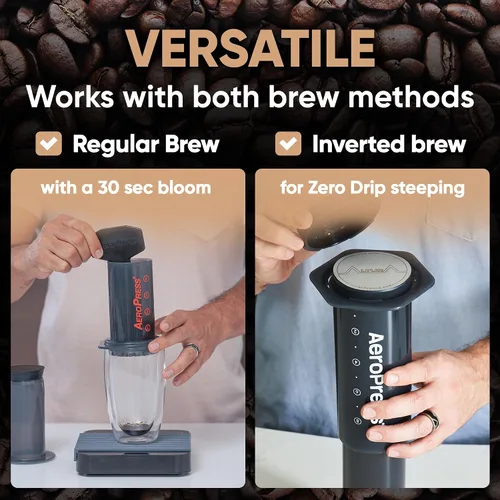 Vista 5 de El ULTRA XL: Filtro de metal reutilizable para cafetera AeroPress. También se adapta a la prensa de café AeroPress Go. No más filtro de papel XL