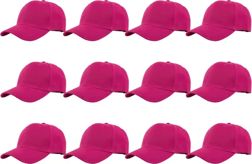 Vista 7 de Gorras de béisbol con correa trasera ajustable, lisas, negras, 12