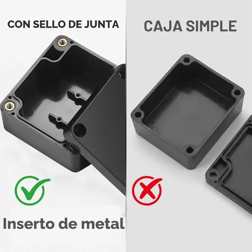 Vista 5 de Caja de proyectos, 4 piezas de caja de conexiones eléctricas, funda de proyecto eléctrico impermeable IP65, cajas eléctricas de exterior de plástico