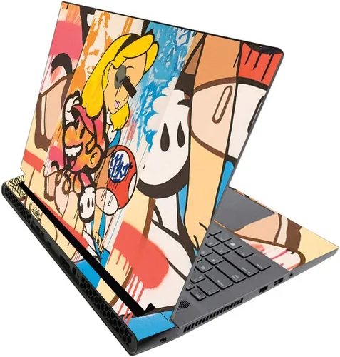 Vista 487 de MightySkins - Skin brillante con purpurina para Alienware M17 R3 (2020) y M17 R4 (2021) - Diversión de los años 90 Acabado duradero con purpurina