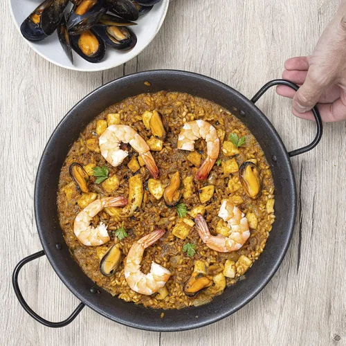 Vista 5 de Lacor -60127-Plato REDONDO para Paella Antiadherente 28 CMS.