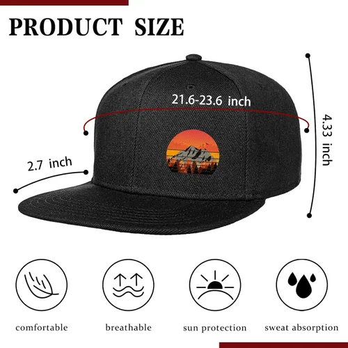 Vista 39 de Puerto Rico Hat Snapback Hats for Men Women, Puerto Rico Flag Design, Anjustable Trucker Cap Flat Brim