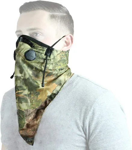 Vista 3 de ATV Tek Máscara antipolvo estilo bandana, cómoda y lavable (camuflado, talla única)
