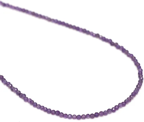Vista 5 de Gargantilla con cuentas naturales, cuentas facetadas, collar de piedra natal, cristal curativo de energía, regalo para ella, joyería de plata de ley