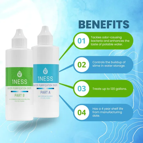 Vista 4 de Kit de dióxido de cloro - Ácido clorhídrico 4% y solución de sodio (1 solución A de 4 onzas + 1 solución de 4 oz B)