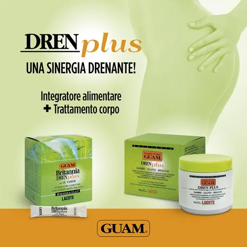 Vista 4 de Guam Britannia Dren Plus Té Verde 30 Bolsas de 0.4 fl oz por LACOTE Srl