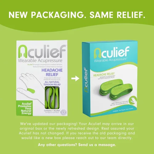 Vista 2 de Aculief - Dispositivo para acupresión, 2 unidades Verde
