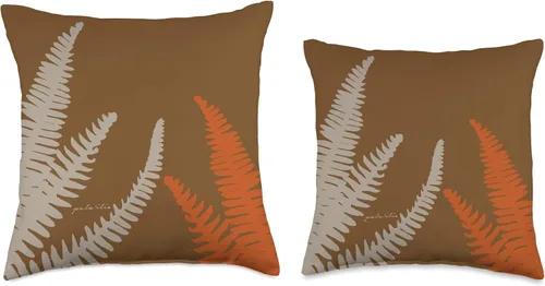 Vista 3 de Kupukupu Brown - Pala'ili Almohada de tiro 16x16, multicolor