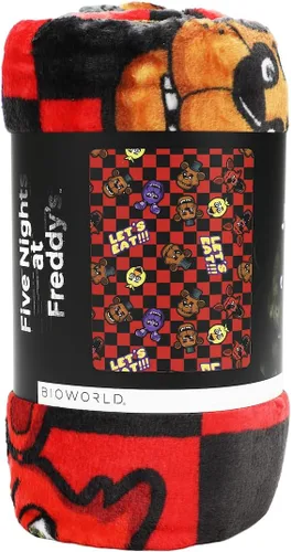 Vista 2 de Bioworld Five Nights at Freddy's Let's Eat Manta Tipo Throw de 45 x 60 Pulgadas
