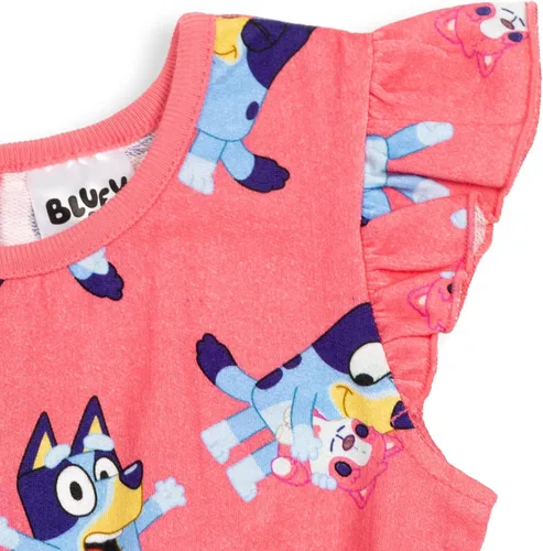 Vista 4 de Bluey Polly Puppy - Mameluco de rizo francés sin mangas para niños pequeños