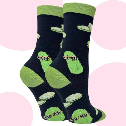 Vista 2 de Calcetines divertidos de pierna de pollo para mujeres y hombres, calcetines novedosos de pies de pollo, regalos de pavo hasta la rodilla