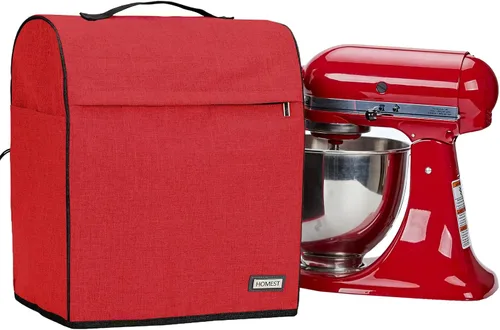 Vista 12 de HOMEST Funda Acolchada Antipolvo para Batidora de Pie con Bolsillos Compatible con KitchenAid de 5/4.5 Cuartos de Galón Cabezal Inclinable, Negro