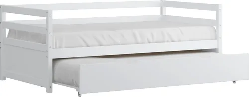 Vista 17 de Hillsdale Sofá cama individual de madera caspio con nido, color blanco