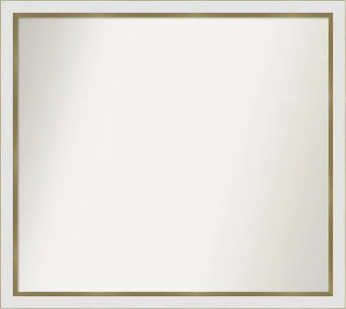 Vista 345 de Amanti Art Espejo personalizado, espejo de baño estrecho Alexandria White Wash, espejo de pared o espejo de tocador de baño sobre el fregadero