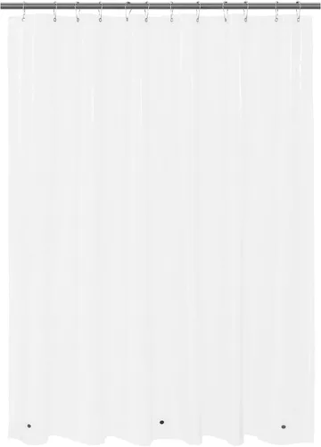 Vista 41 de Cortina de regadera para cabina de ducha 36x72, forro de cortina de regadera de plástico PEVA para baño, ligera e impermeable, 36 x 72, transparente