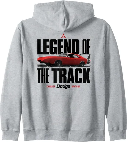 Vista 3 de Dodge Charger Daytona Legend of the Track Sudadera con capucha y cremallera, Gris