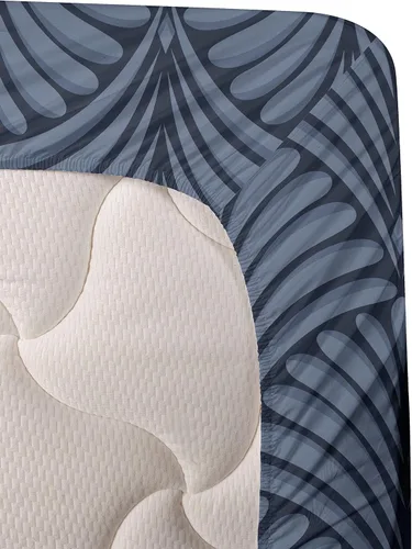 Vista 2 de Ambesonne Floral Sheet Set, Nature Themed Oversimplified Blossom Shaped Pattern Print Artwork, Fitted and Flat Sheet with Pillowcases Bedding Accent