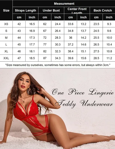 Vista 6 de Avidlove body, lencería de una pieza para mujer, con cuello en V profundo, babydoll, ropa
