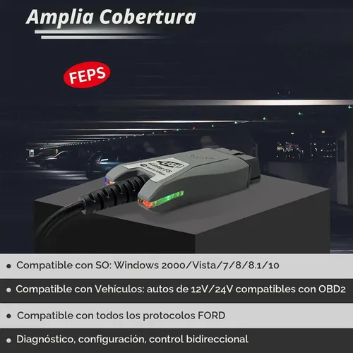 Vista 5 de VLINKER FS OBD2 escáner OBDII adaptador USB lector de código herramienta de diagnóstico para FORScan con interruptor automático HS/MS-CAN