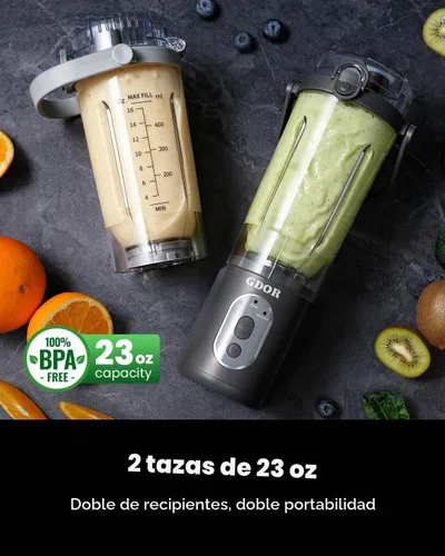 Vista 7 de GDOR Licuadora portátil, licuadora de batido inalámbrico Twist&Go 3