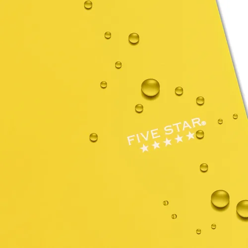 Vista 6 de Five Star, cuaderno en espiral, 3 materias, con papel rayado ancho, 150 hojas, 10-1/2 x 8 pulgadas, Amarillo