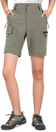 Vista 4 de Wespornow Pantalones convertibles con cremallera para mujer, para campamento, viajes