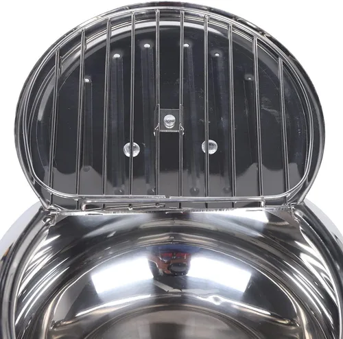 Vista 4 de Olla de freír profunda, freidora de estilo japonés de 2.2L con medidor de temperatura, freidora de acero inoxidable 304 para papas fritas