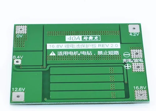 Vista 2 de 2 unids 4S 40A batería de litio de iones de litio 18650 cargador PCB BMS placa de protección con equilibrio para motor de taladro 14.8 V 16.8 V 90A
