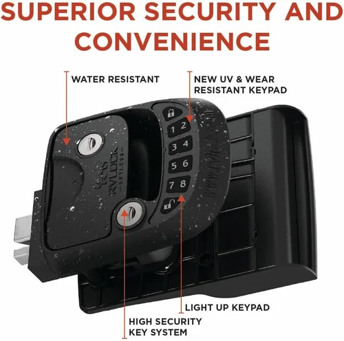 Vista 2 de RVLock Cerradura de puerta compacta sin llave para cámpers/remolques/5ª