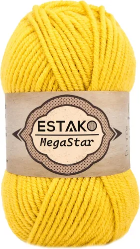 Vista 10 de Estako Megastar, 3.52 Oz (100g) de hilo de acrílico 75% y lana 25%, suave, peso grueso voluminoso #5 para crochet y tejer 120 yardas (110m)