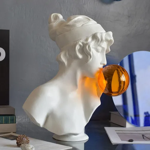 Vista 7 de Escultura de estatua de feng shui chino, escultura moderna, escultura, decoración, adornos, hogar, sala de estar, busto, niña, hecho a mano, arte
