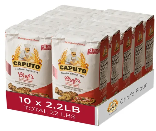 Vista 9 de Antimo Caputo Harina para Pizzería Azul, Bolsa de 11 Libras (5Kg) - Harina Italiana 00 - Trigo suave para masa de pizza - Hace esa pizza napolitana