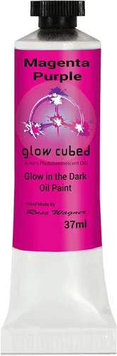 Vista 40 de Pintura al óleo profesional que brilla en la oscuridad Artista Pintura al óleo luminiscente fosforescente autoluminosa Glow Cubed