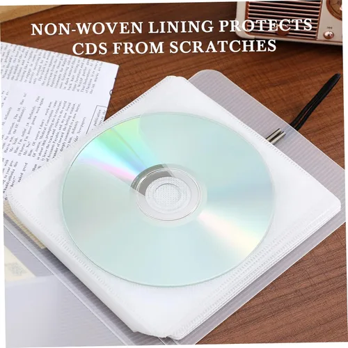 Vista 7 de SUPVOX Estuche de almacenamiento con soporte de CD 12 Capacidad Cd Bag DVD Case Secure Buckle Design
