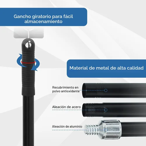 Vista 7 de Escoba de empuje de 24 pulgadas resistente para exteriores, escoba