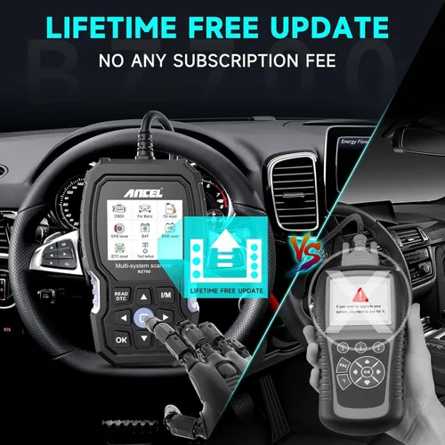 Vista 6 de ANCEL BZ700 Mercedes Benz Sprinter Smart OBD2 - Escáner para coche, lector de códigos para todo el sistema con todos los servicios de reinicio