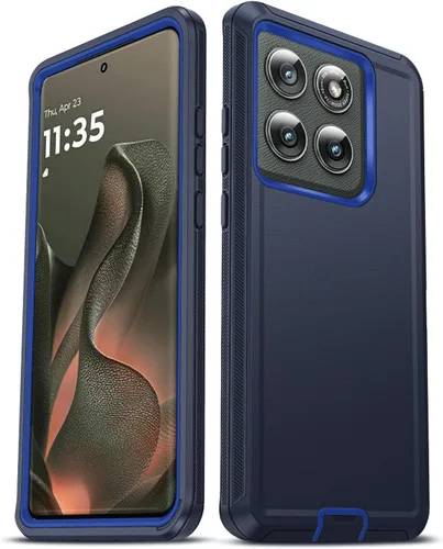 Vista 14 de LeYi Funda para Motorola Edge-2022: 【No es compatible con Edge Plus】 Funda resistente 3 en 1, funda resistente 3 en 1, grado militar, a prueba