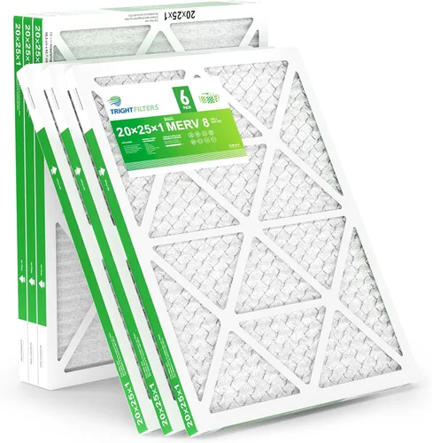 Vista 16 de TRIGHTFILTERS - 6 filtros de aire de 10x10x1, filtros plisados MERV 8 duraderos para hogar HVAC AC, filtros de aire acondicionado compactos