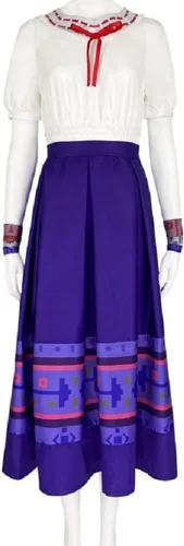 Vista 2 de Dolores Luisa Costume Dress for Women Madrigal Family Halloween Cosplay Party Dress Up Suit Adutls