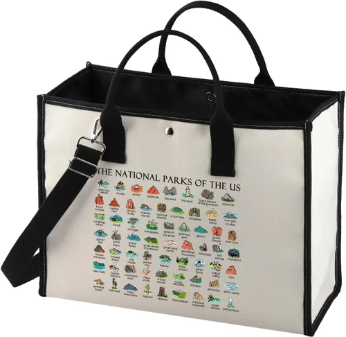 Vista 9 de National Parks - Bolsa de mano para cámper, regalo para amantes del senderismo U-s-parksblack