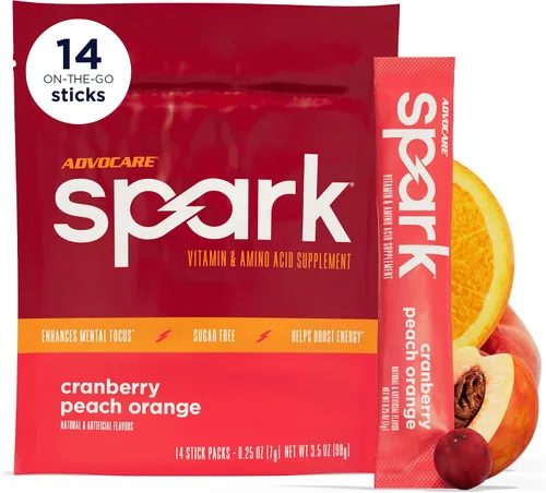 Vista 20 de AdvoCare Spark Energy & Focus, sin azúcar, frambuesa azul, 14 barras Suplemento de vitaminas y aminoácidos, fórmula sin azúcar que apoya la energía