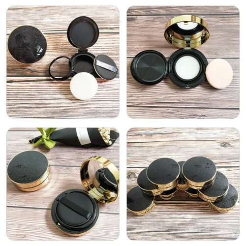 Vista 6 de FOMIYES Estuche robusto 2pcs envases de polvo vacíos Fundación Suelta Puff Box Estuche de maquillaje de viaje recargable